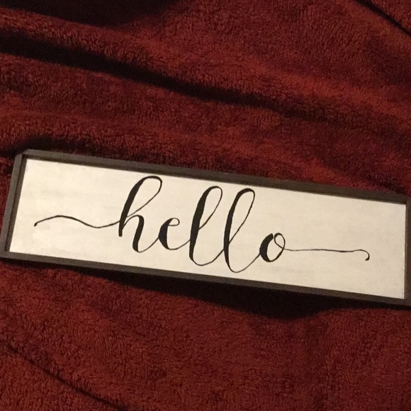 Hello wall hanging
